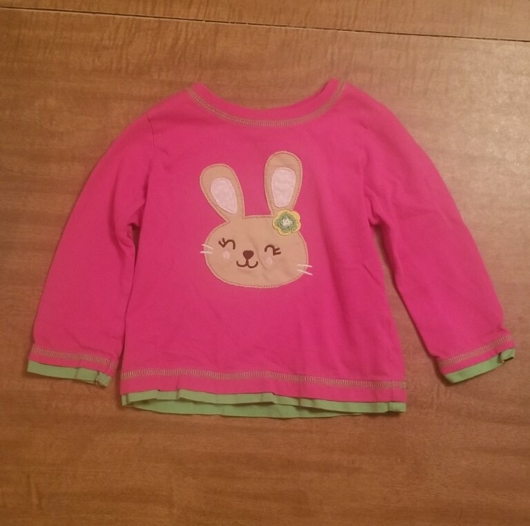 Carter's 18M Baby Girl Bunny Rabbit Pink Long Sleeve Shirt