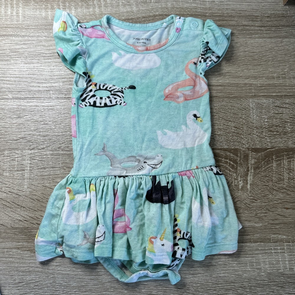 Posh Peanut Lenny Ruffled Capsleeve Twirl Skirt Bodysuit  
