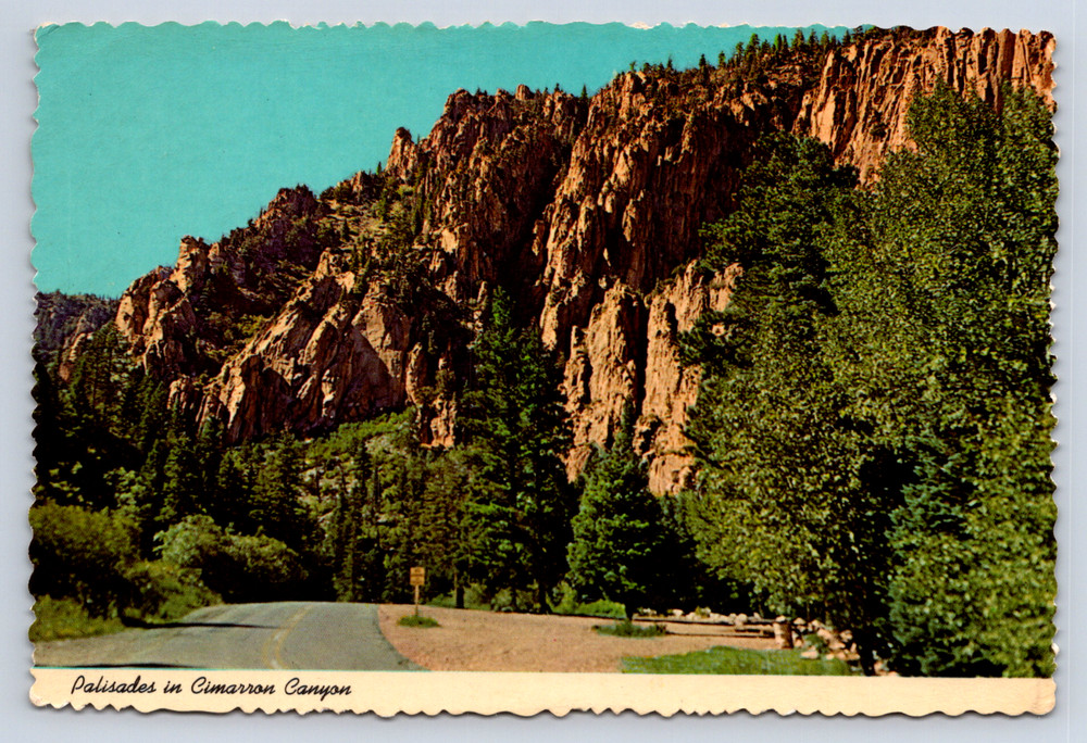 Vintage Postcard Palisades Cimarron Canyon New Mexico