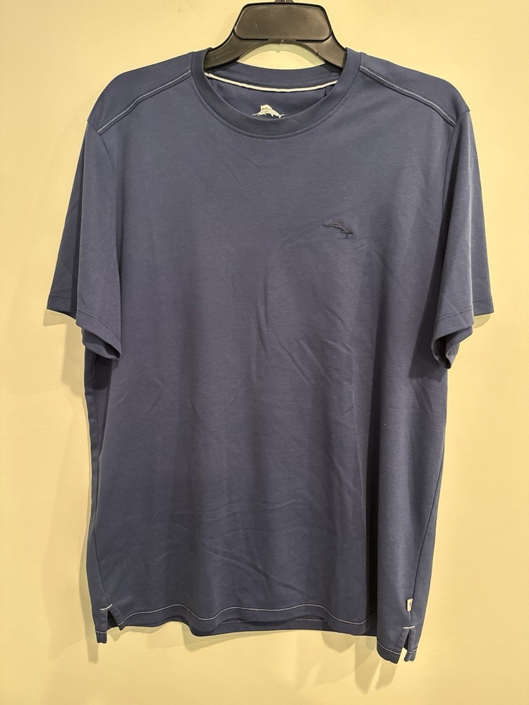 Tommy Bahama Men's Blue Grey Short Sleeve Performance T Shirt Size M