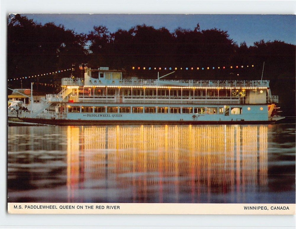 Postcard MS Paddlewheel Queen on the Red River Canada