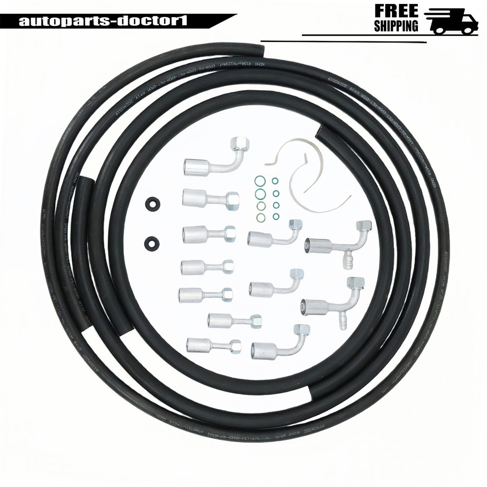 Fits Custom Air Conditioning Lines Set A/C Hose&Fitting Kit Complete 42810100