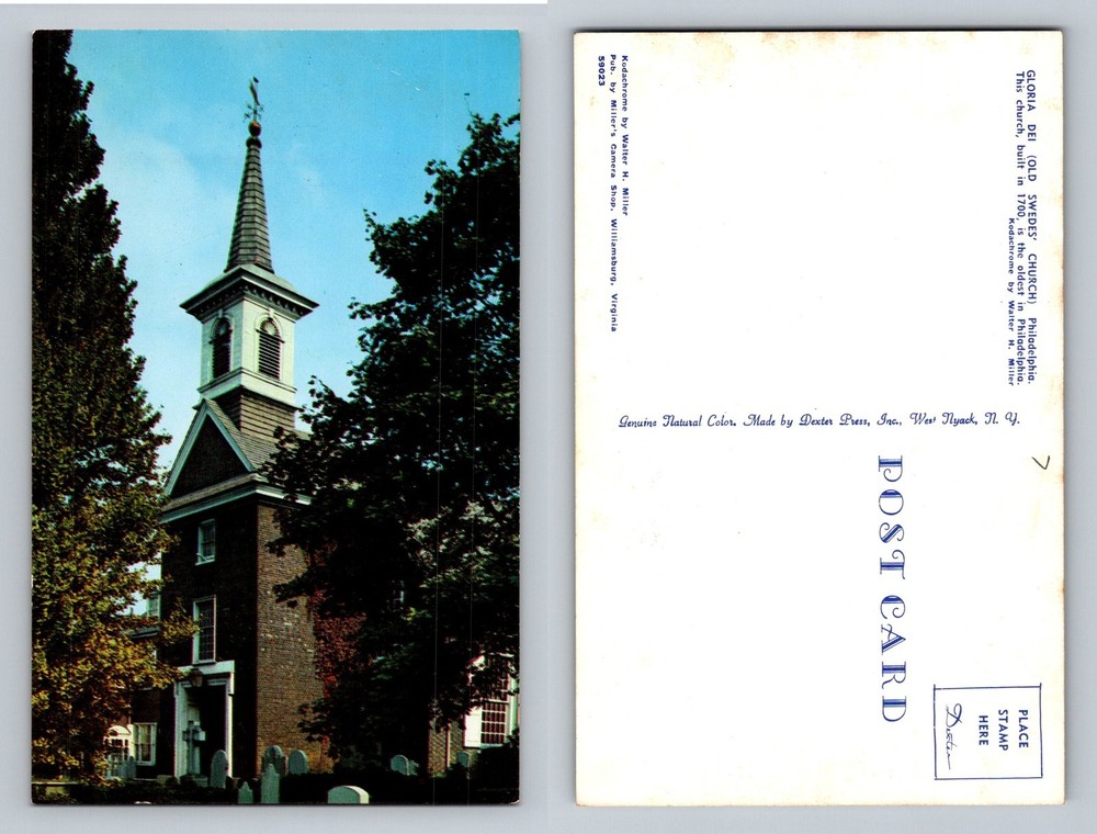 Philadelphia, PA-Pennsylvania, Gloria Dei Old Swedes Church Vintage Postcard