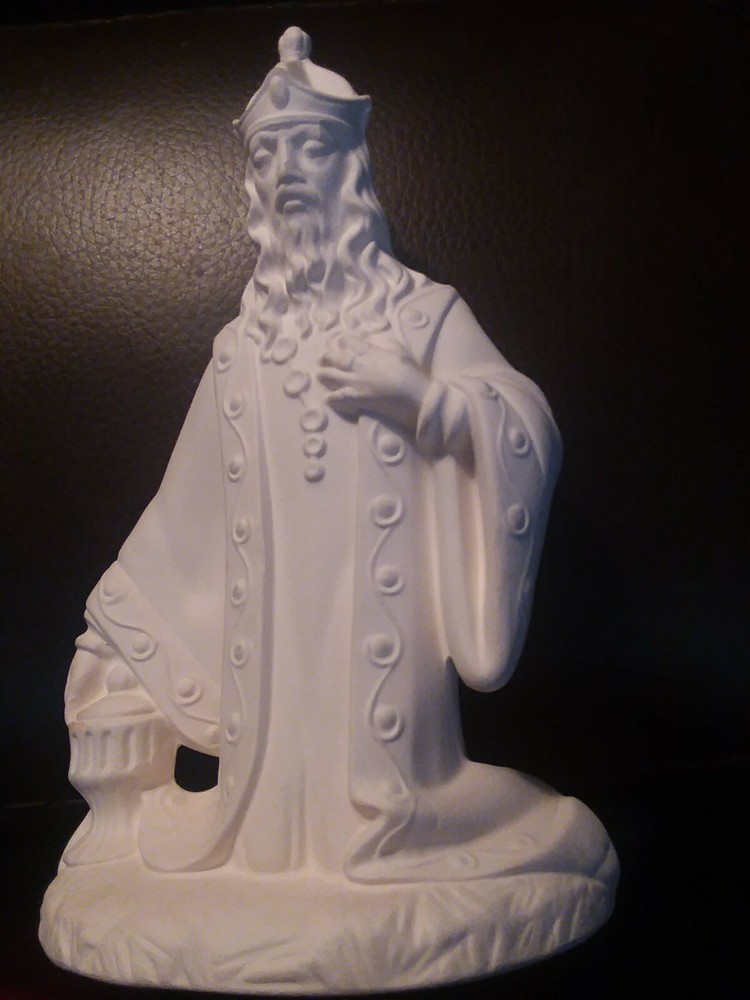 Vintage Ceramic Nativity Christmas  king wise man 7