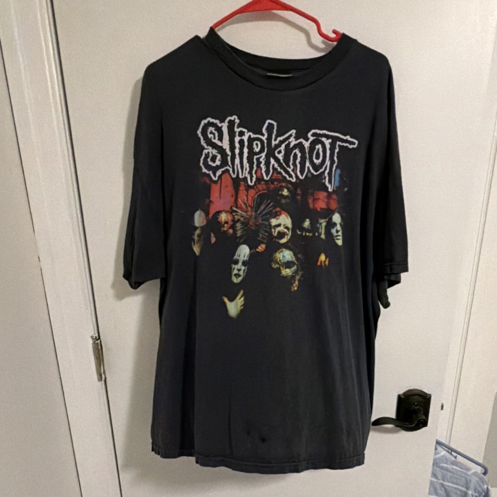 Vintage Slipknot Black Graphic T-Shirt, Tennessee River Tag, Size 2XL