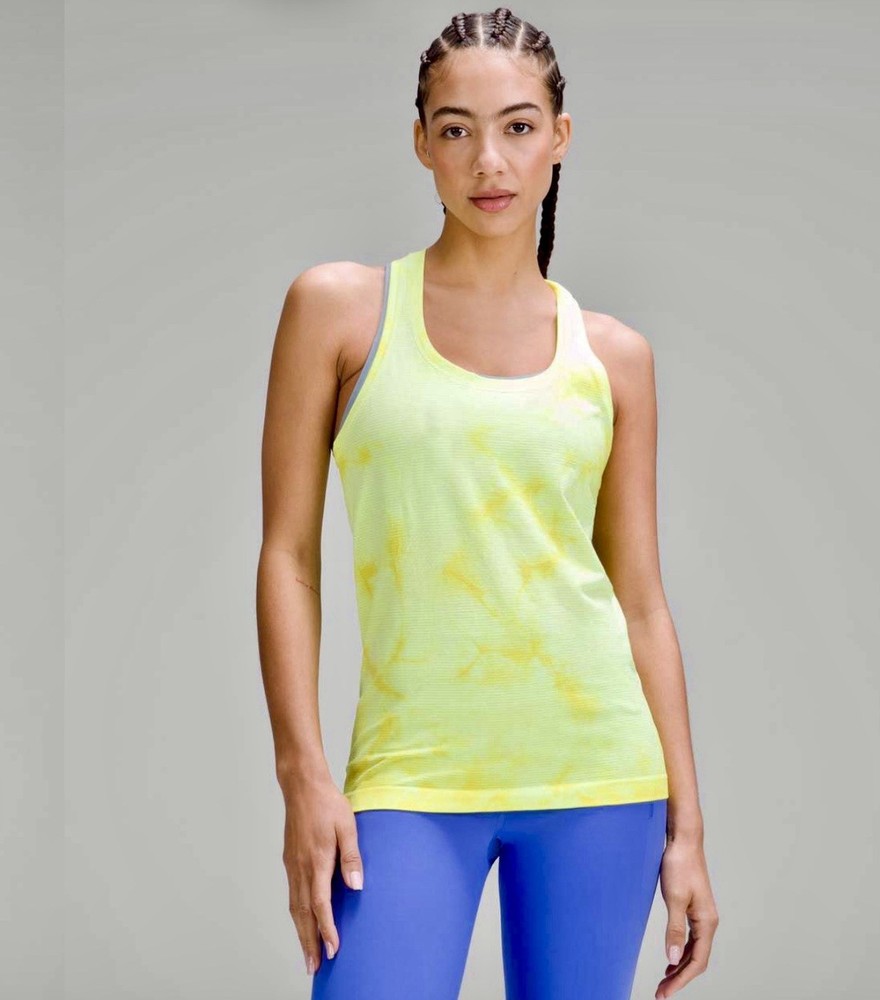 🍋Lululemon Swiftly Tech Racerback Tank Top Neon Yellow Size 12