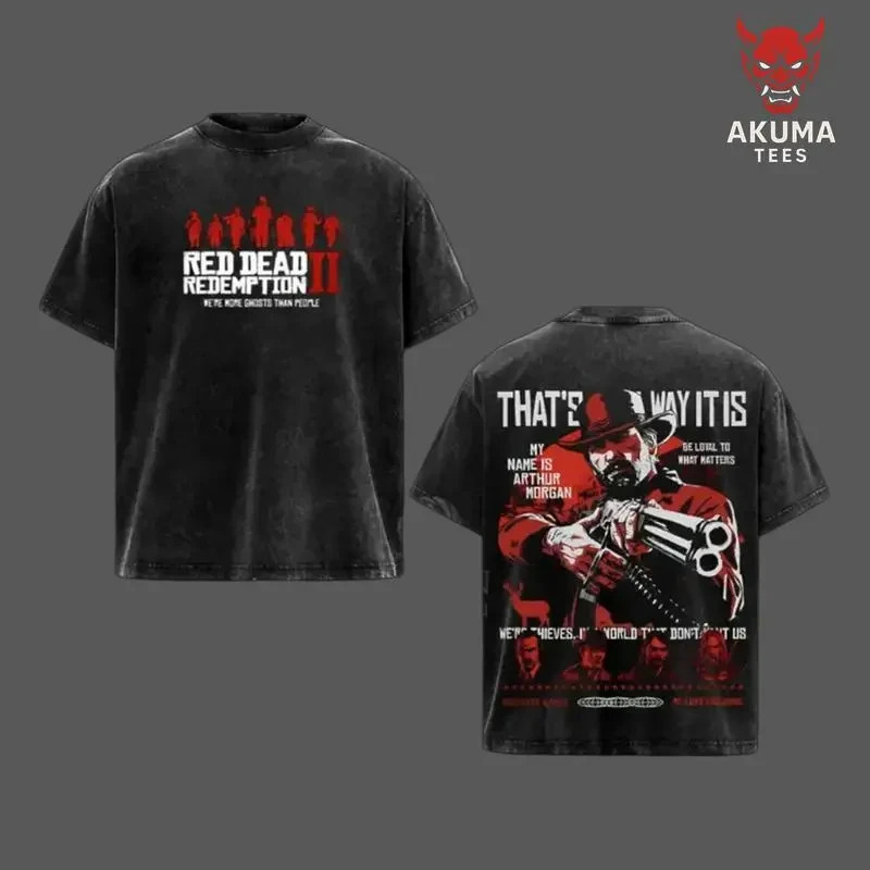 Arthur Morgan T-Shirt, Unisex Red Dead Redemption II Video Game Graphic T-Shirt