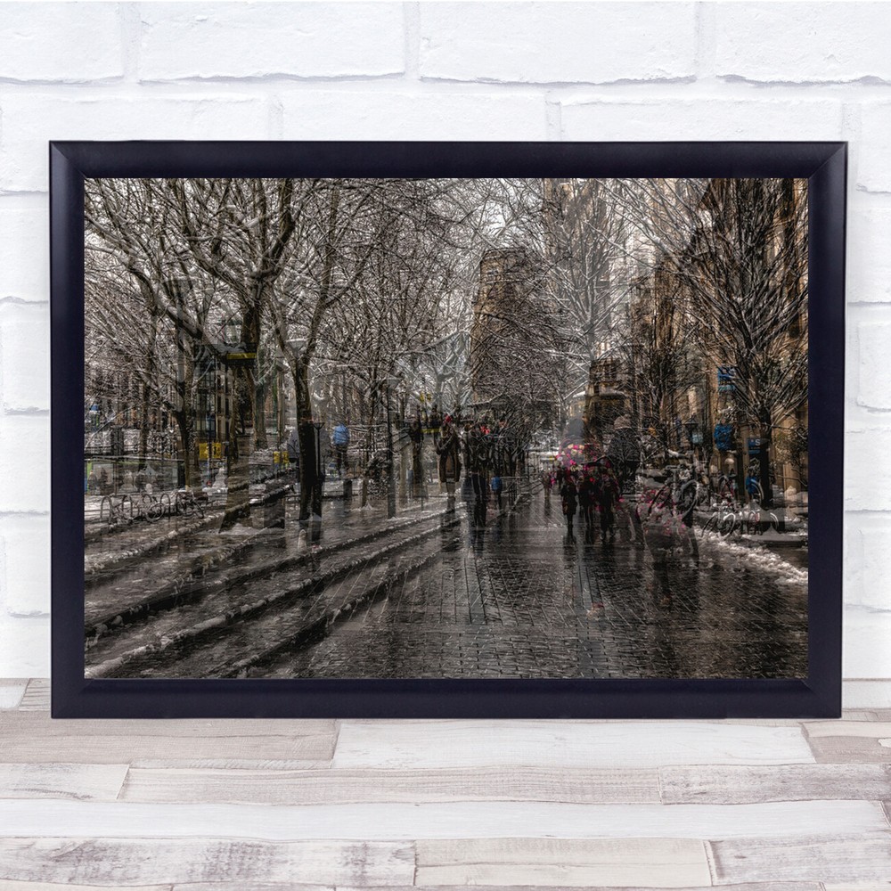 Walk On The Boulevard Street People Urban Wall Art Print