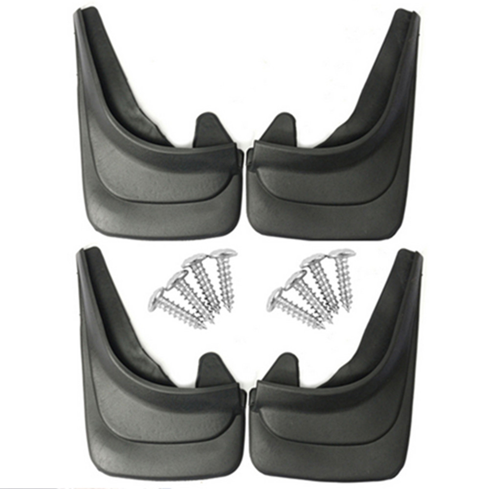 4Pcs/Set Black ABS Soft Plastic Splash Guards Mud Flaps Fender For Car Truck RV