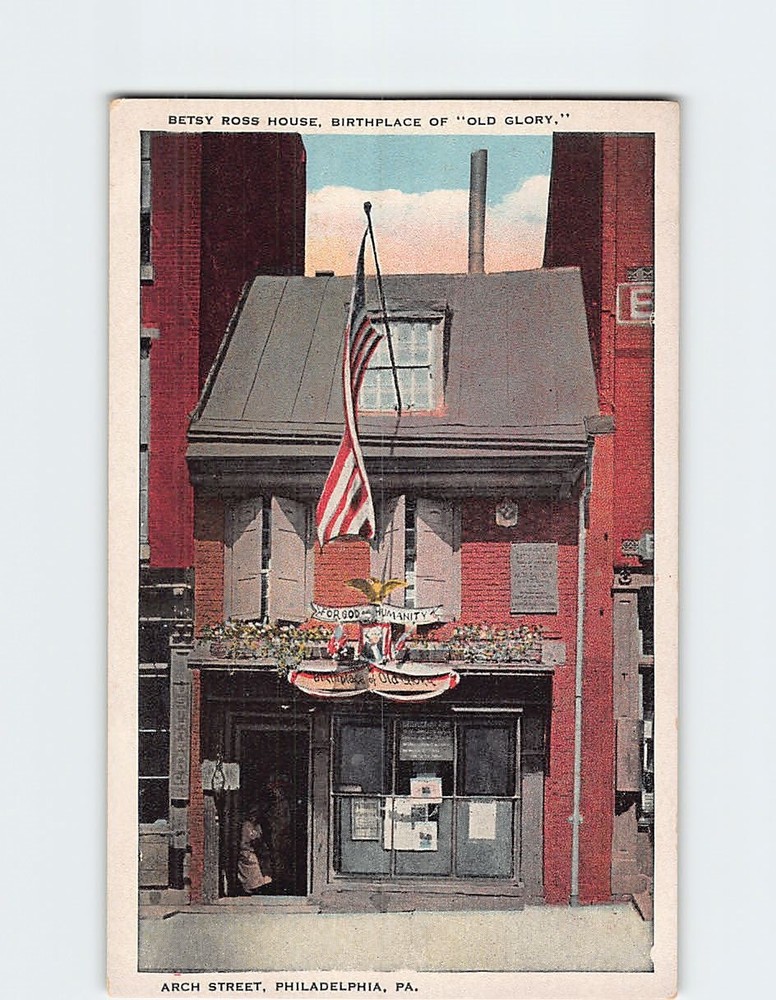 Postcard Betsy Ross House Birthplace Of Old Glory Philadelphia Pennsylvania USA