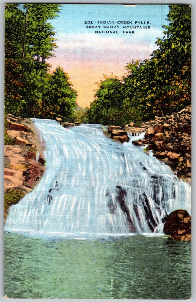 Vtg Postcard Indian Great Smoky Mountains National Park, TN 1930s