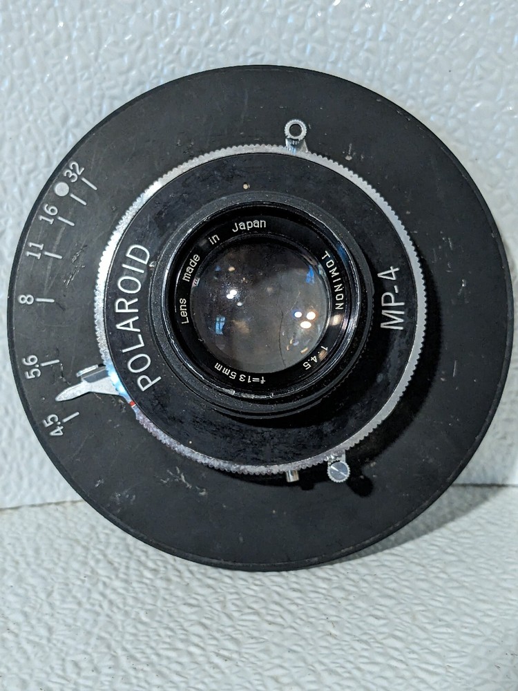 POLAROID MP4 SHUTTER MOUNTING RING CABLE RELEASE W/TOMINON 135MM LENS