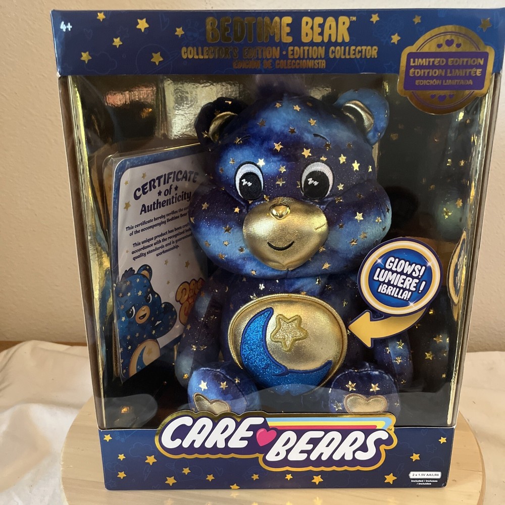 Care Bears Bedtime Bear Limited Collector's Edition 2023 Navy Gold Plush - New