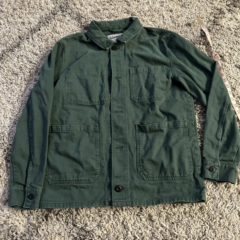 The Stronghold Men’s Canvas Green Utility Jacket Size Small Heavy Duty