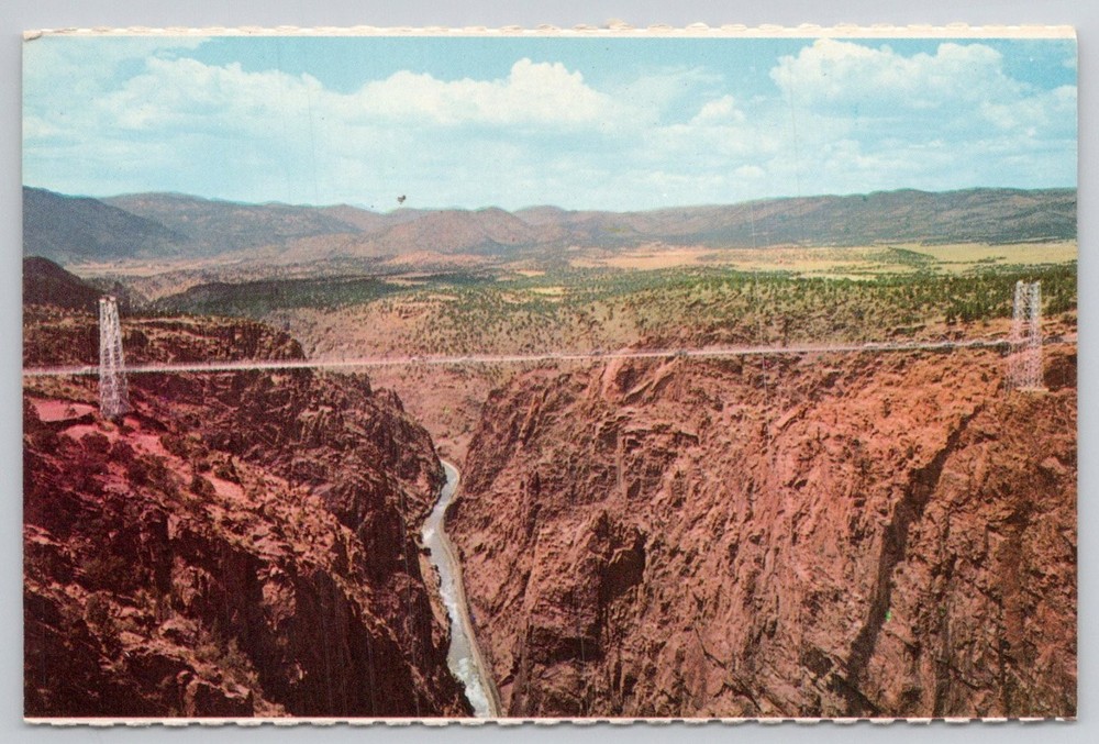 Royal Gorge Suspension Bridge Canon City Colorado Plastichrome Postcard