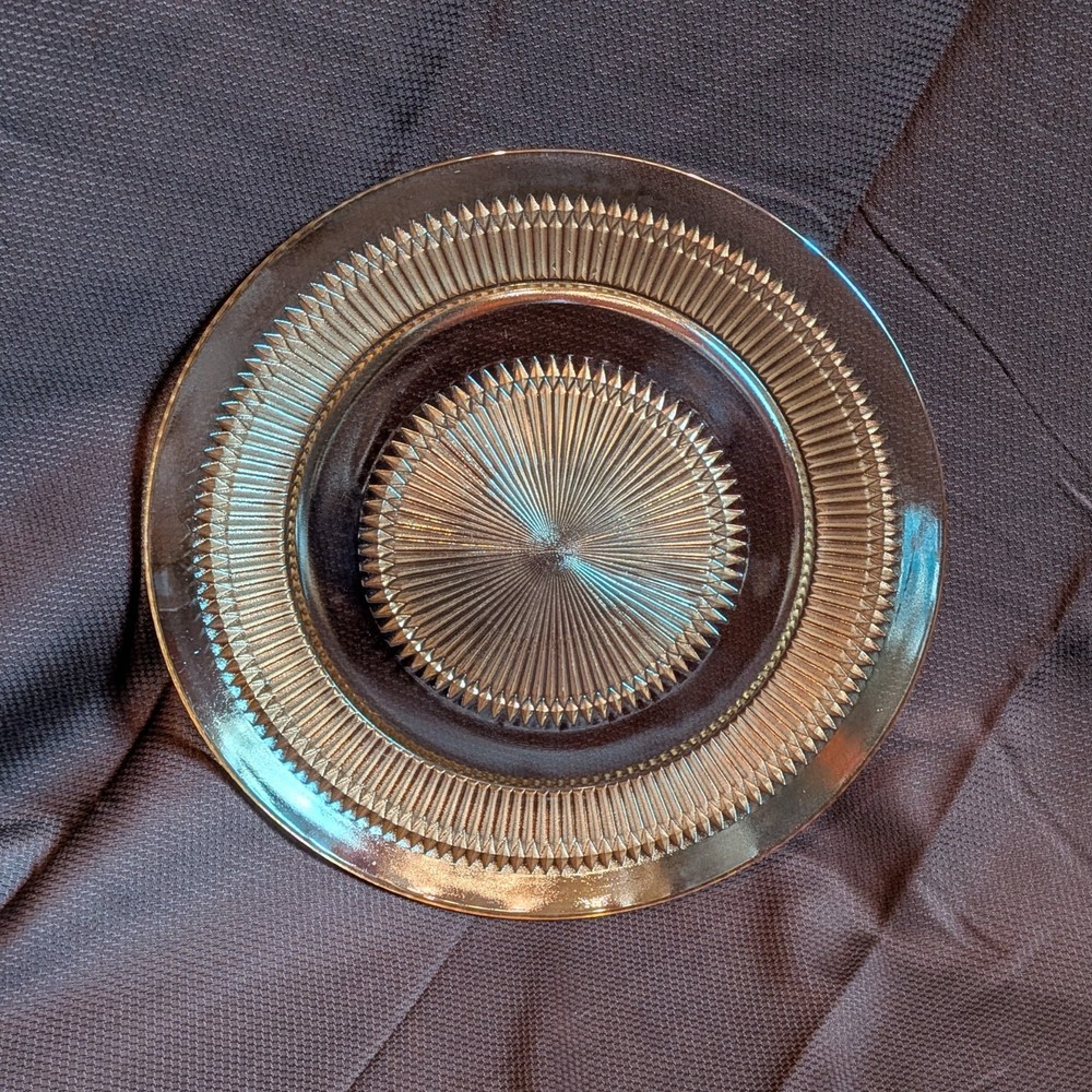 Vintage Anchor Hocking Manhattan Pink Depression Glass Grill Plate 10.5