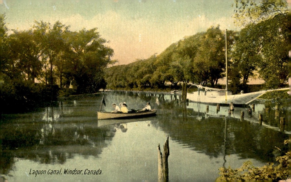 Lagoon Canal, Windsor, Canada - Pugh Manufacturing Co., Toronto Postcard