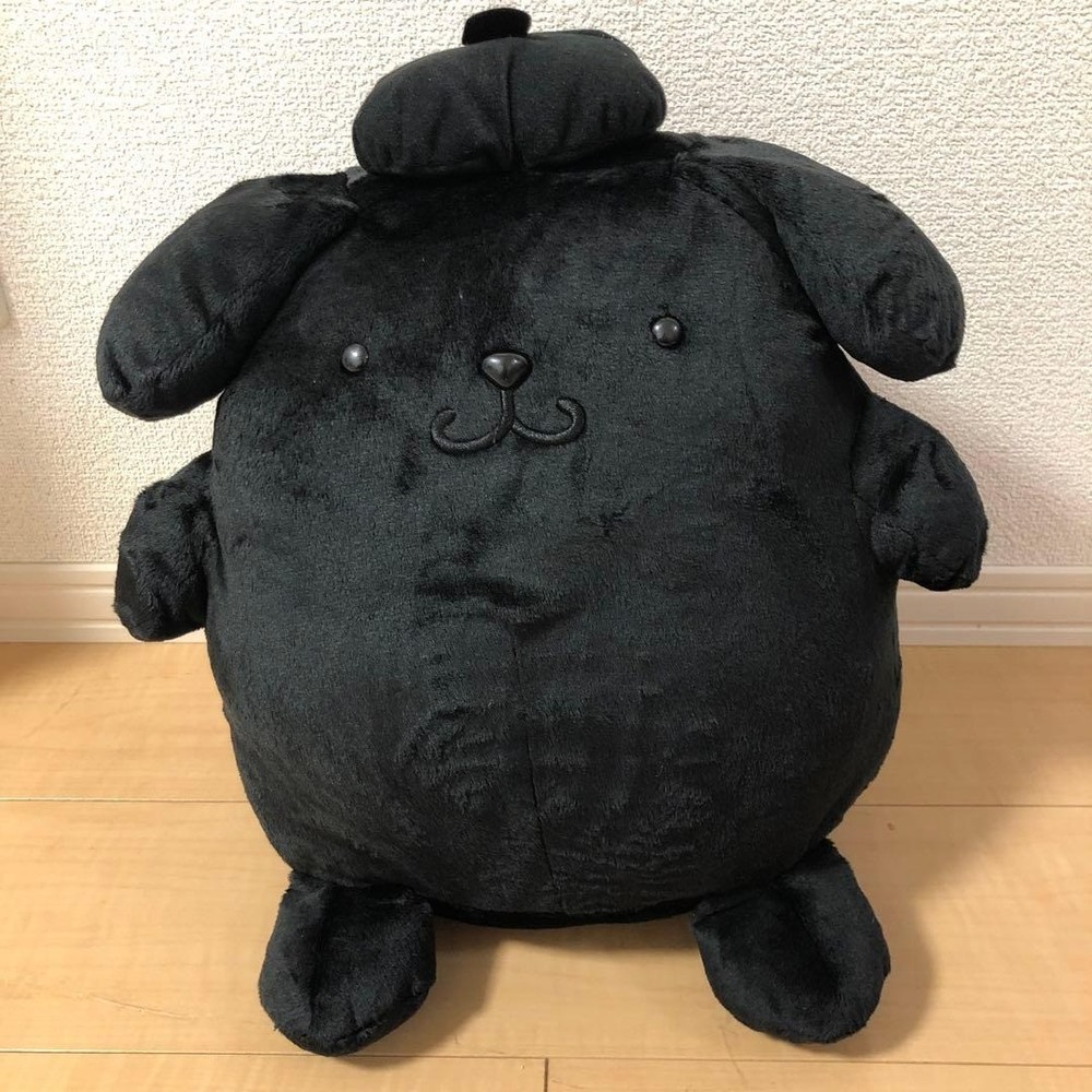 Sanrio Pompompurin Black Friday Big Plush Doll 40cm Limited Stuffed Toy Japan