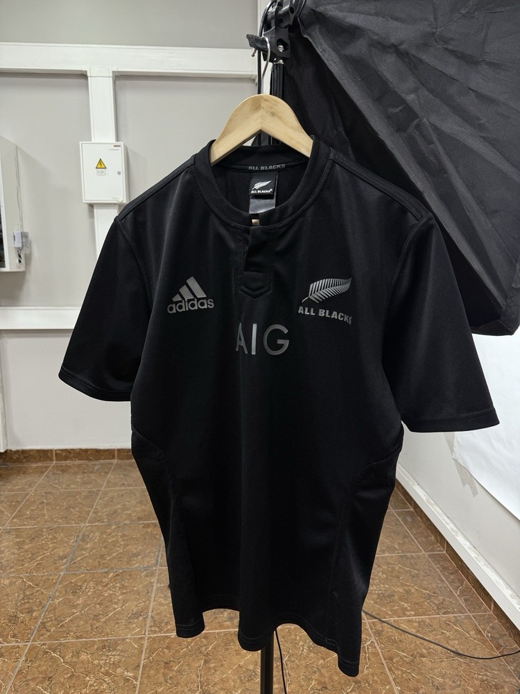 🇳🇿🏉 Adidas New Zealand All Blacks Rugby Jersey Rare Retro Size L