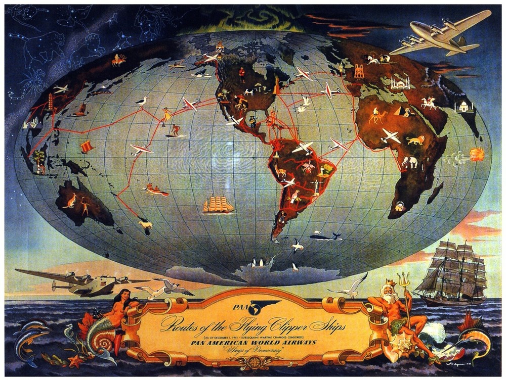 7755.Decoration Poster.Home Room wall interior design.World map.Earth.Aviation