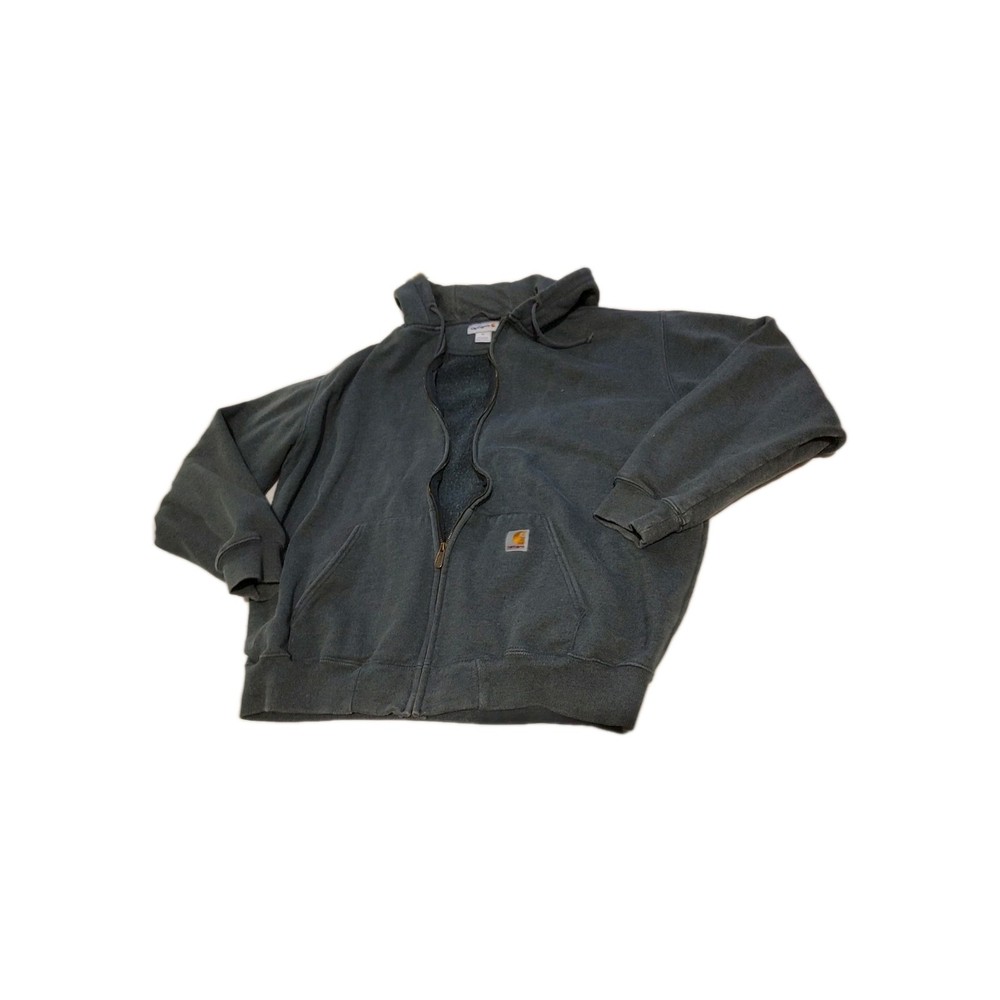 Carhartt Hoodie Full Zip Gray Work Jacket Mens Size: X-Large