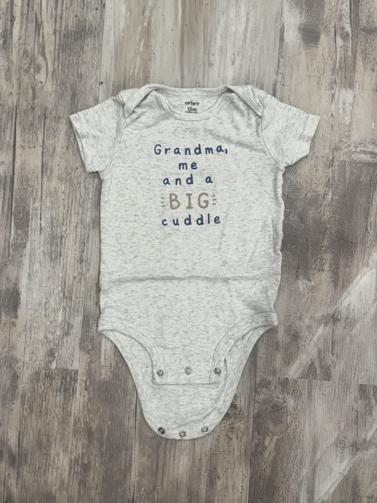 Carter’s Short Sleeve One Piece Grandma And Snuggles Size 12 Months