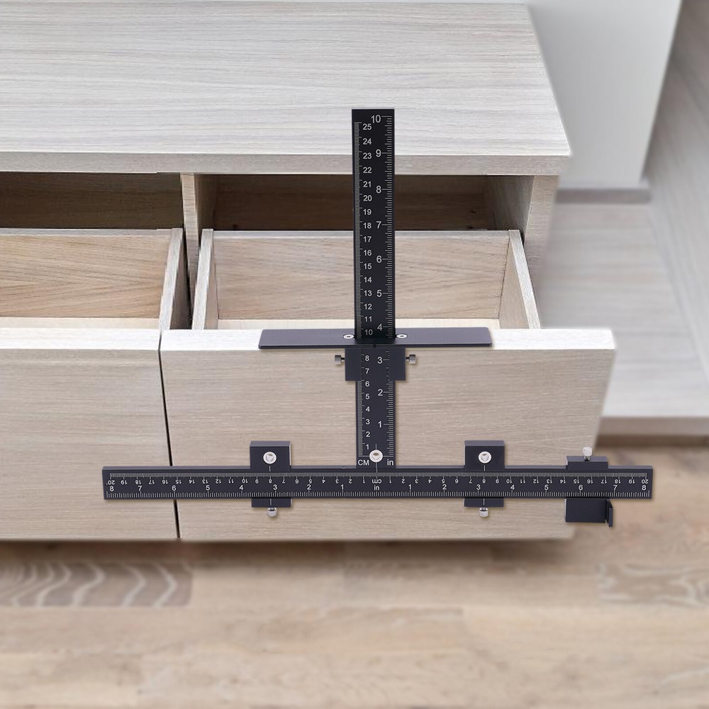 Punch Locator Drill Guide Sleeve Cabinet Hardware Jig Drawer Pull Wood Dowel USA