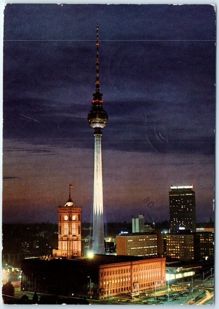 Postcard - View of the television and USW tower - Berlin, Germany