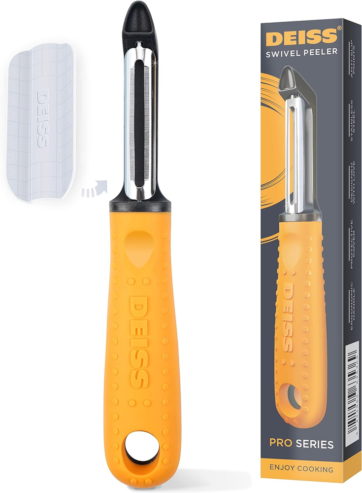 PRO Swivel Vegetable Peeler - Sharp Stainless Steel Peeler with Easy Non-Slip Ha
