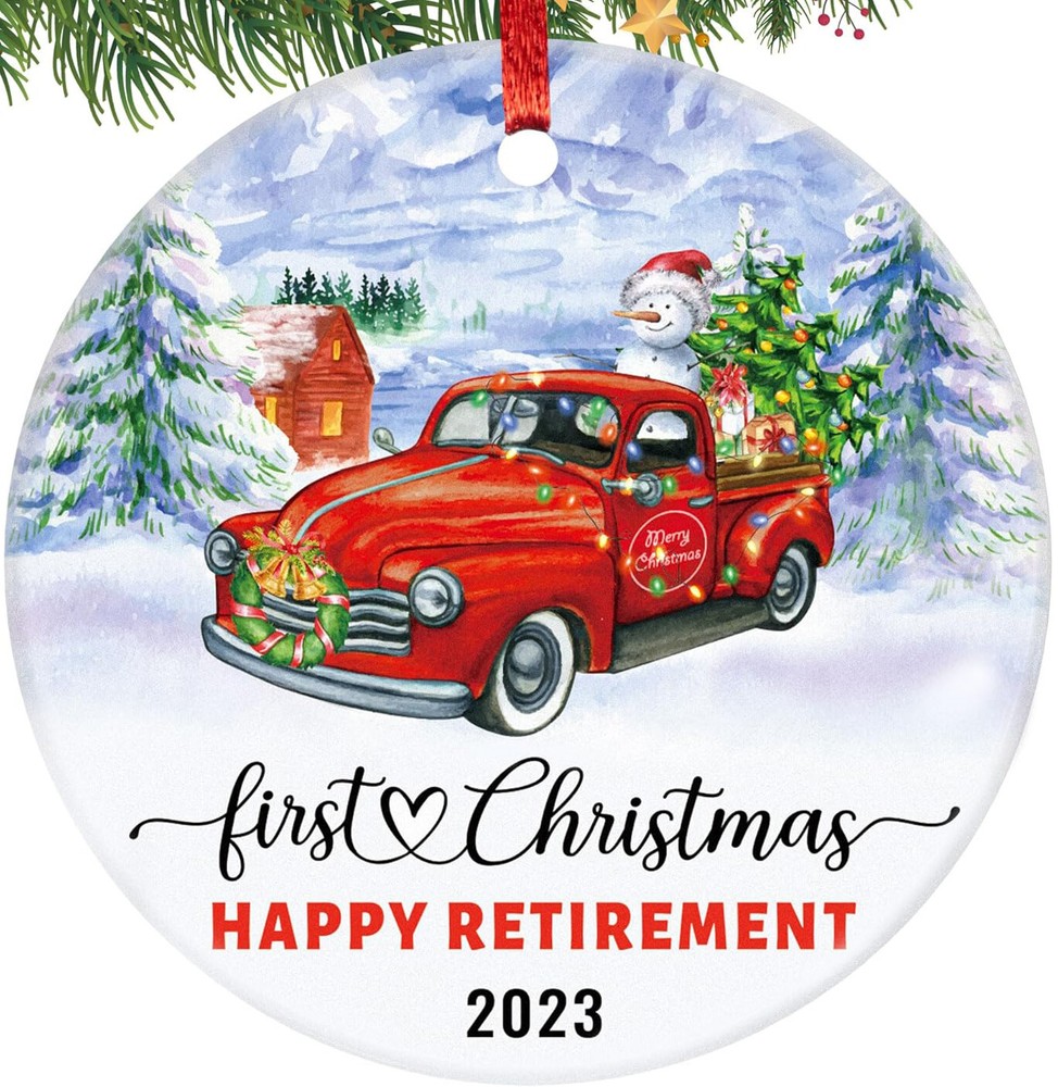 2024 Retirement First Christmas Tree Ornament for Retired Coworker Gift
