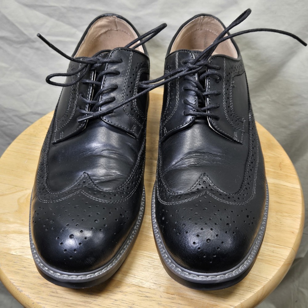 G.H. Bass & Co. Non-Marking Black Oxford Leather Dress Shoes Lace Up Men's 11.5W