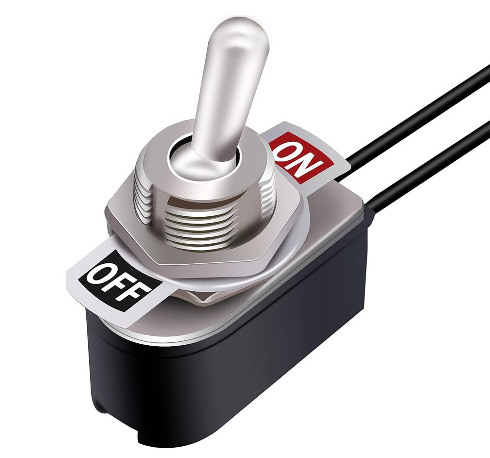 Mini Toggle Rocker Switch 2 Pin ON/Off Latching AC 6A/125V 3A/250V SPST Heavy...