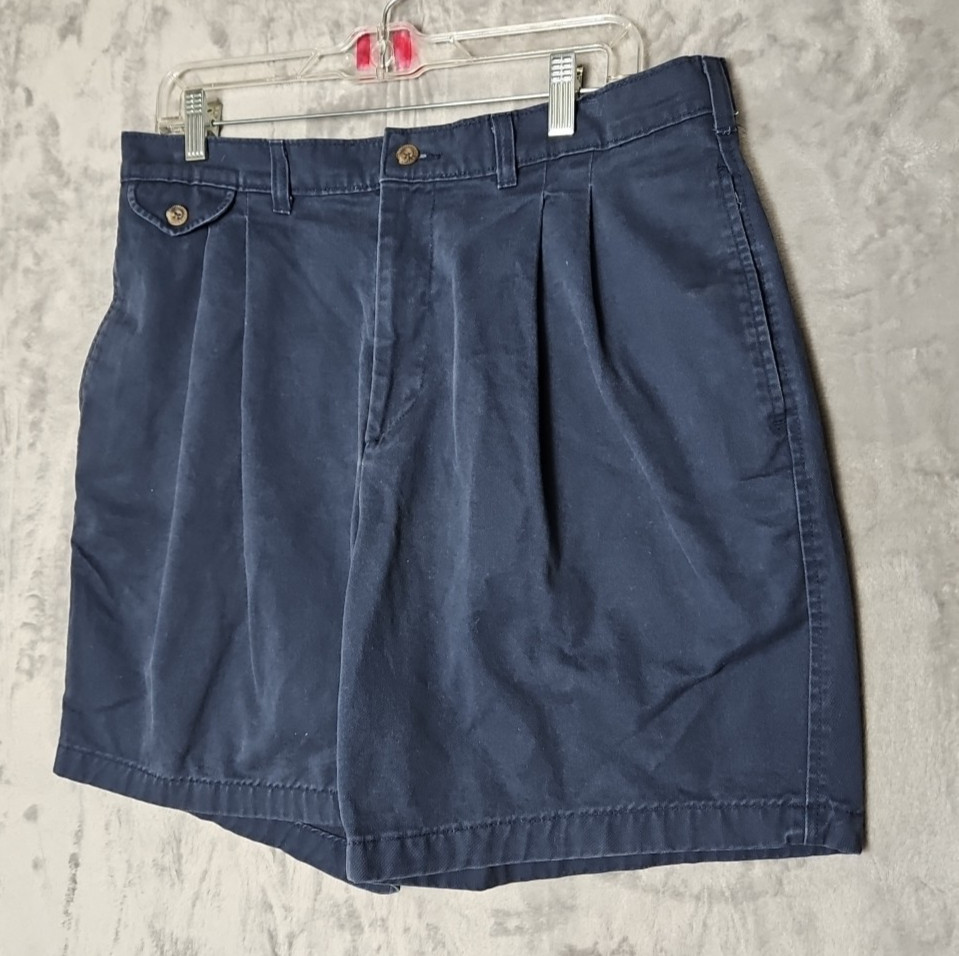 ROUNDTREE & YORKE Shorts Mens 34 Cotton Comfort Pleated Rise 12