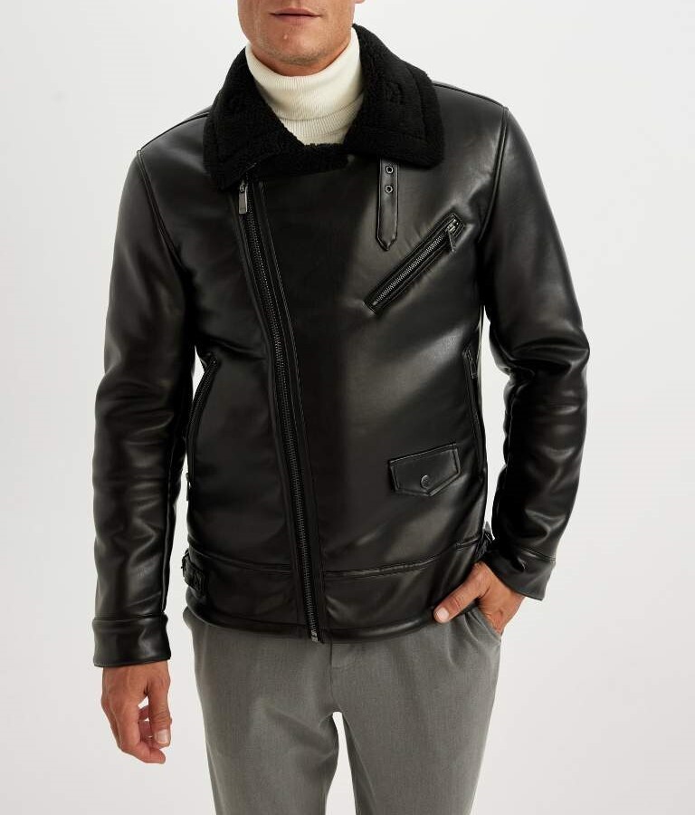 Men's Bomber Genuine Leather Jacket - Classic Leather Flight Stylish Jacket.