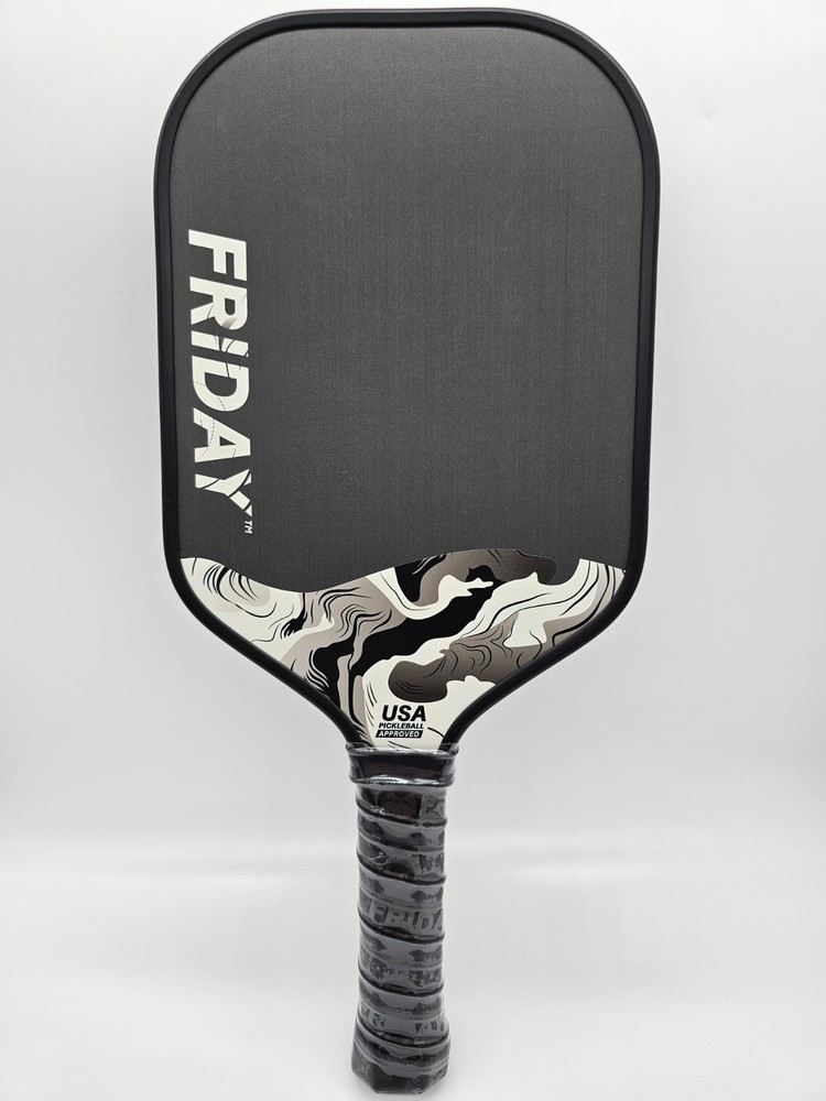 Friday Challenger Pickleball Paddle Two Layer T700 Raw Carbon Fiber (Ghostly)