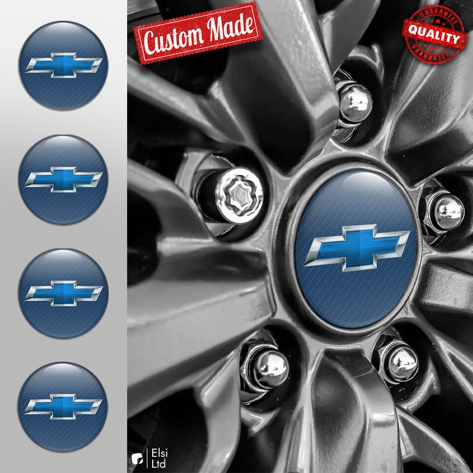 Chevrolet Wheel Cap Decals 4pcs Custom Rim Emblem Stickers
