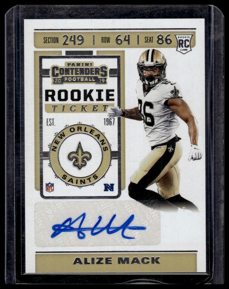 2019 Panini Contenders #227 Alize Mack Rookie Auto AU,RC