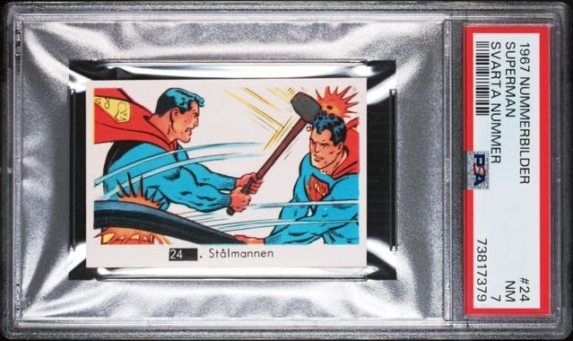 POP 1 1967 Superman Nummerbilder #24 Stalmannen PSA 7 Superman vs Superman