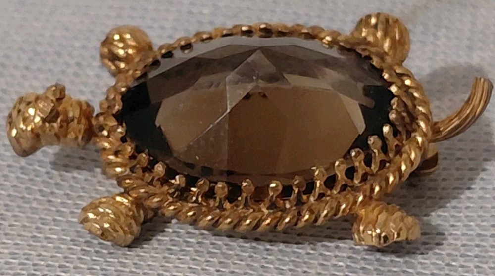 Vtg. Winard Smokey Quartz 12K Gold GF 1-1/2