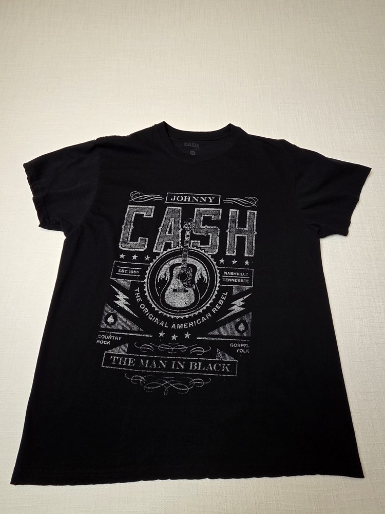 Johnny Cash T-Shirt, The Man in Black Shirt Men's Size Large L