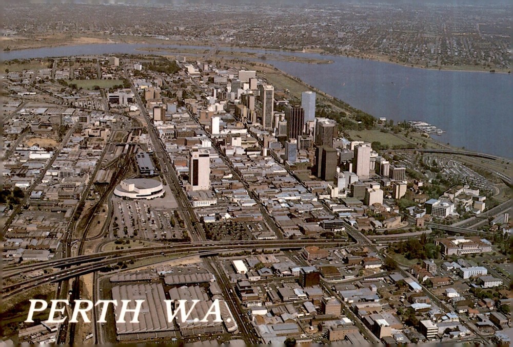 Aerial View of Perth, Western Australia Postcard