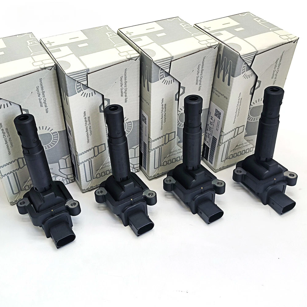 For Mercedes-Benz E200 C200 C250 SLK250 M271 Ignition Coil A0001502580 Kit 4Pcs