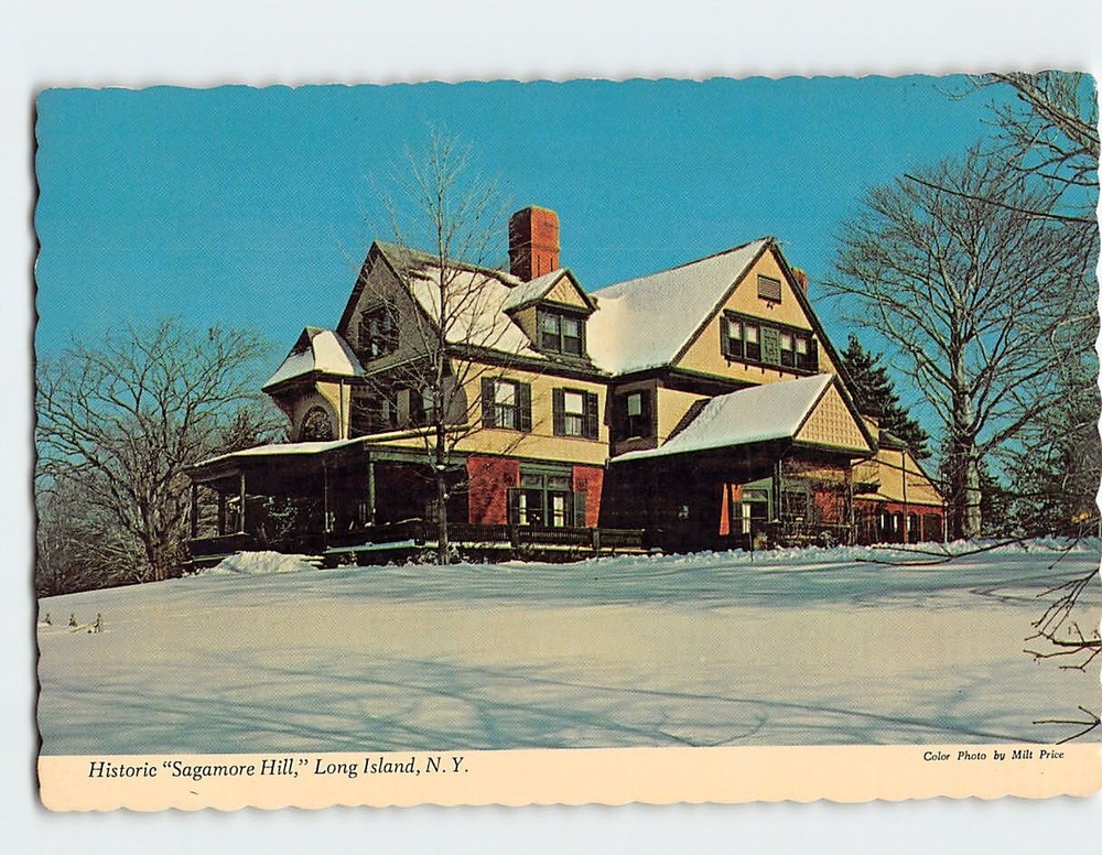 Postcard Historic Sagamore Hill Long Island Oyster Bay USA