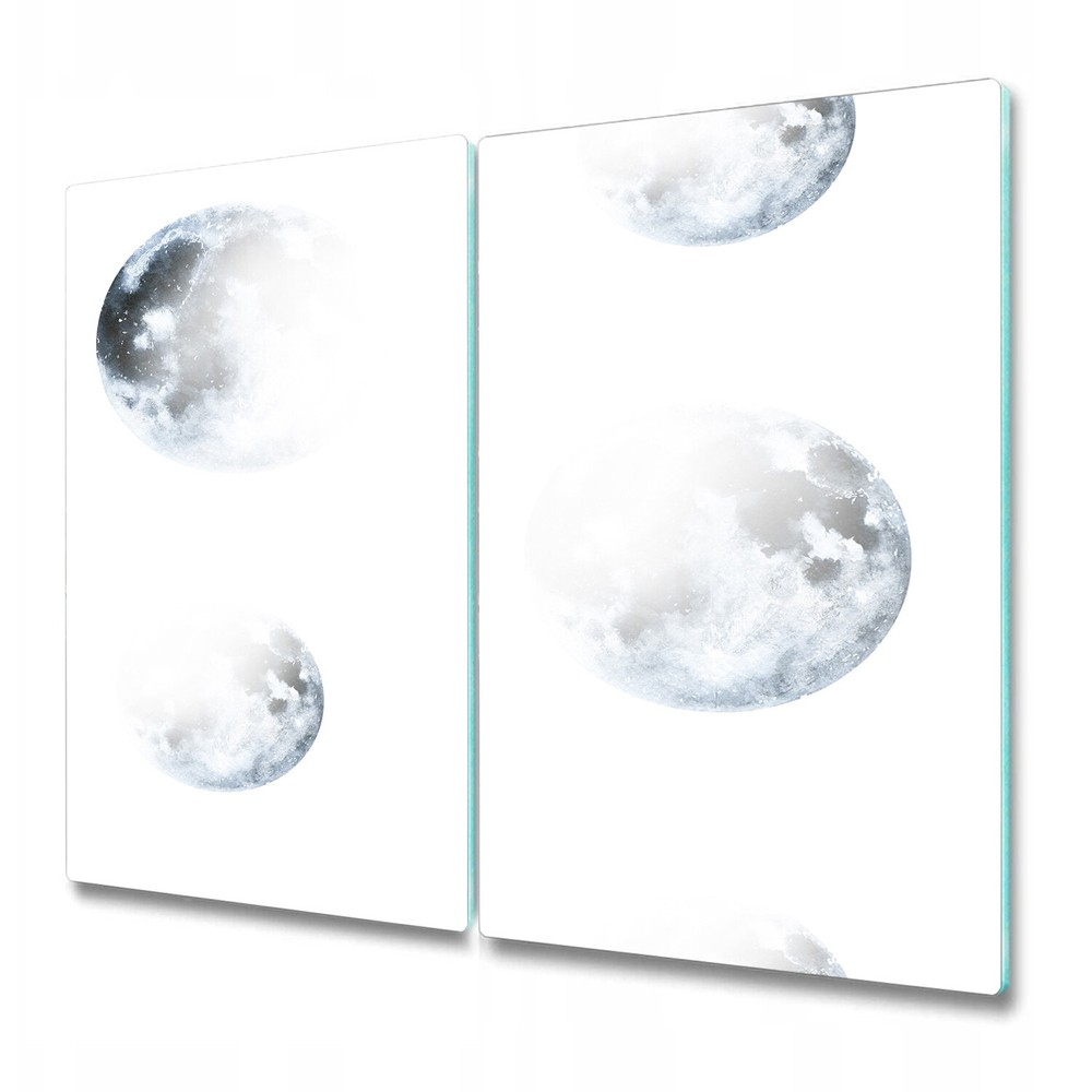 Glass Chopping Cutting Board Moon Moonlight Blue or Pink Interstellar 2x30x52