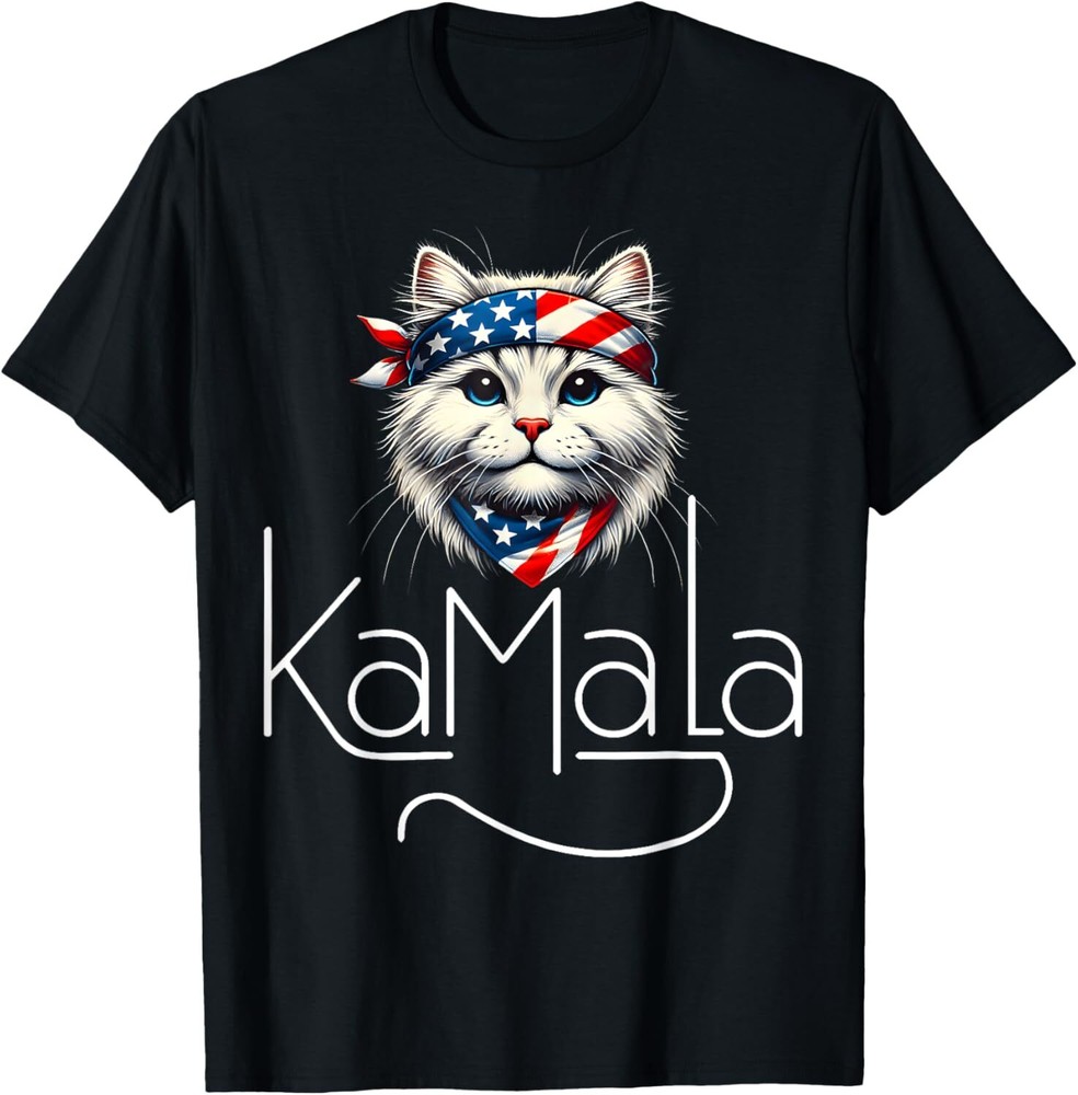 KamalaHarris 2024 Shirt Cat Lettering Positive Minimalist T-Shirt