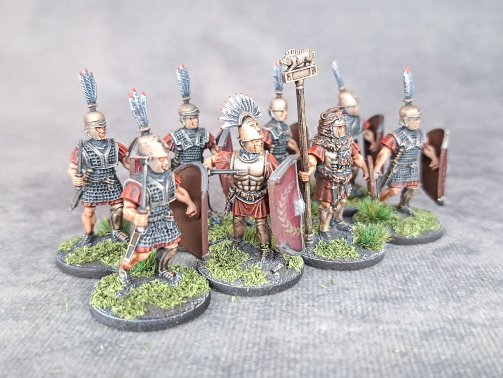 Painted Republican Roman Hastati/Principes #1 - 8 Historical Miniatures - 28mm