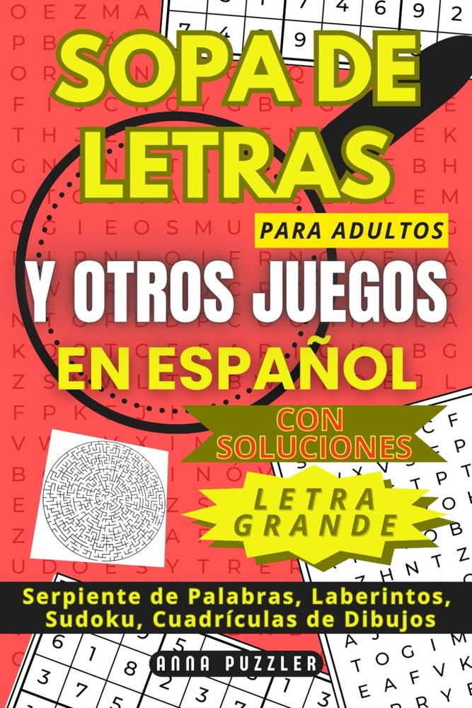 Sopa de Letras y Otros Juegos en Español Letra Grande | Spanish Word Search and