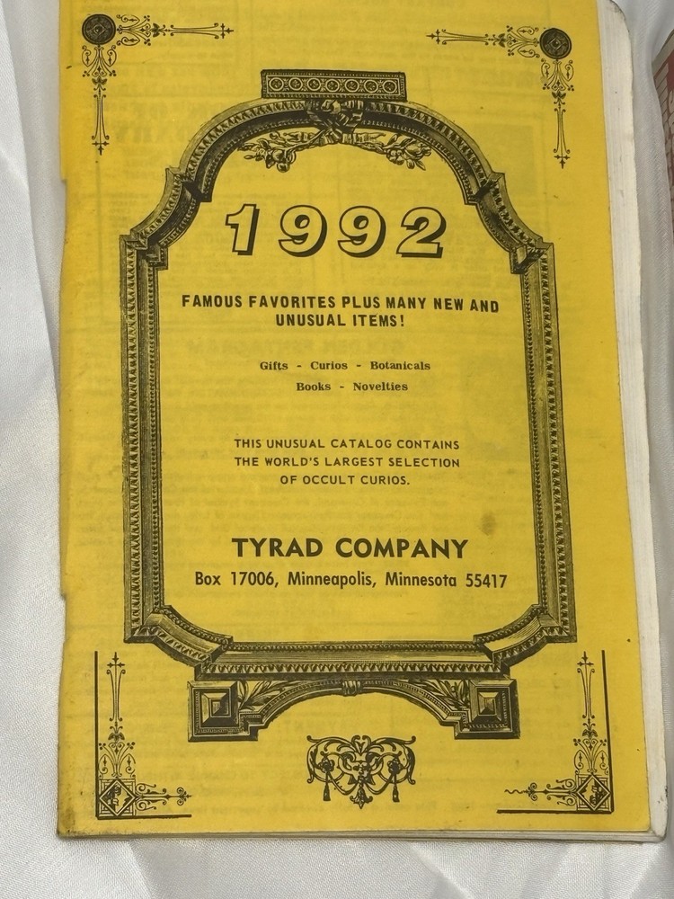 TYRAD Company Catalog 1992 Vintage Occult Curios Mail-Order Mag MPLS Ephemera