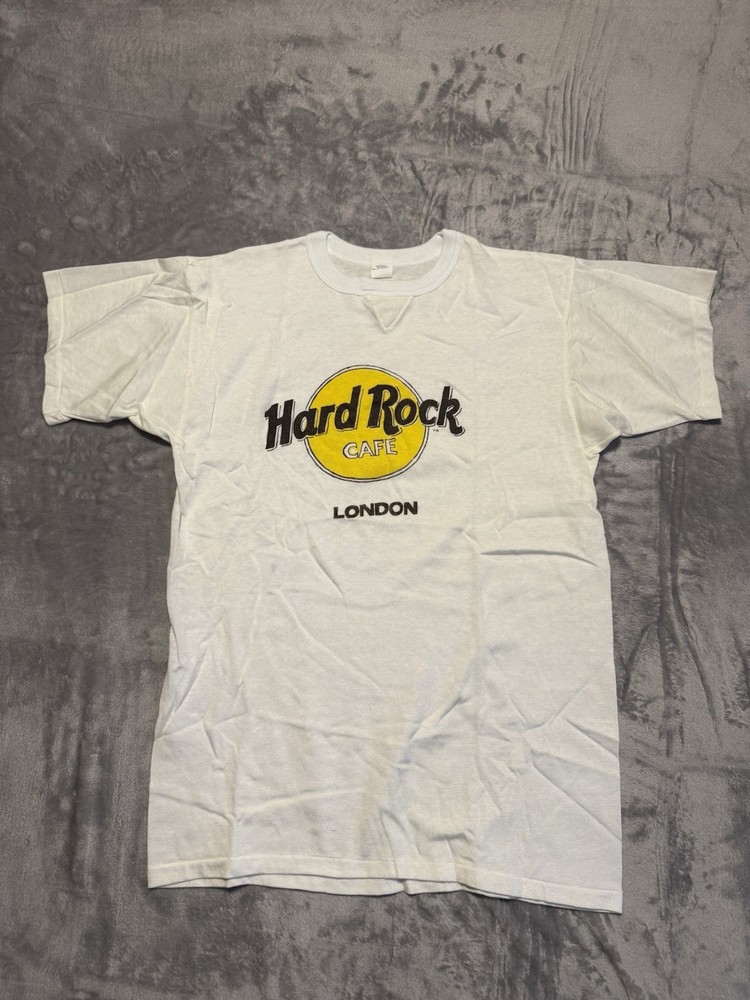 Hard Rock Cafe London Graphic VTG T-Shirt Adult Large White