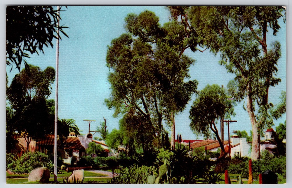 California San Diego Old Town First CA Mission 76 Union Oil Chrome Postcard